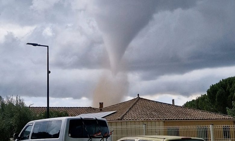 Severe storms and a tornado caused widespread damage across southern France on Monday.