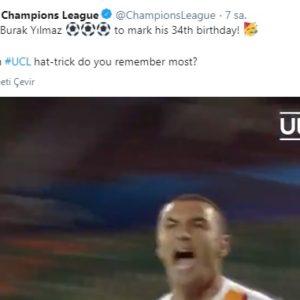 UEFA’dan Burak Yılmaz’a Galatasaray videosuyla kutlama!