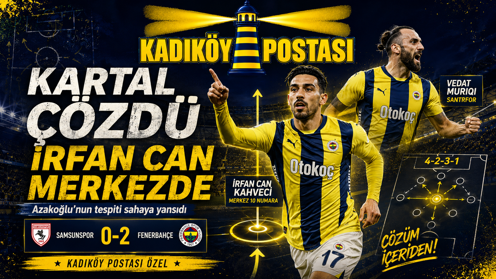 Lyon’dan sonra uyarmıştı! İsmail Kartal Fenerbahçe’nin sorununu İrfan Can Kahveci ile çözdü