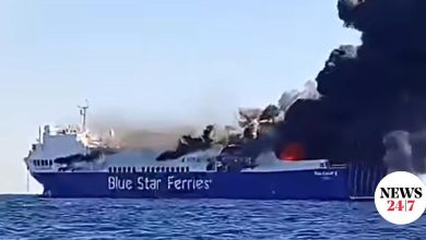 Mikonos Adası’nda yangın çıktı