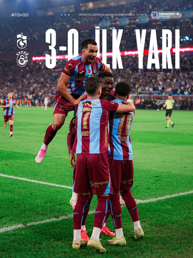 Trabzonspor, Galatasaray’ı yerle bir etti 1 Trabzonspor yeni teknik direktörü Thomas Reis ile ilk maçında Galatasaray karşısında 4-0 kazanarak yarışa yeniden dahil oldu