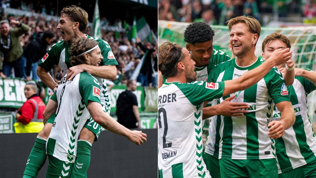 Bundesliga'da Werder Bremen, Augsburg karşısında 2-0 geriye düşmesine rağmen son bölümde bulduğu üç golle sahadan 3-2 galip ayrıldı.