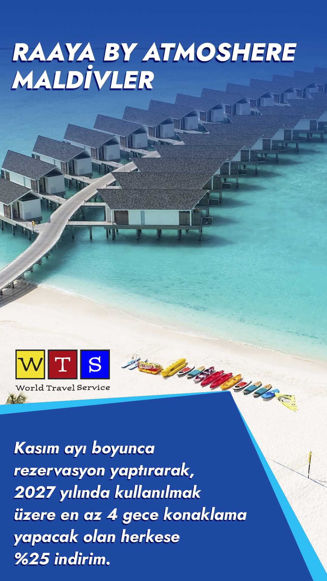 Raaya Maldivler · Kasım rezervasyonlarına %25 indirim